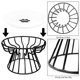 thumbnail image 5 of Cuenco de cerámica para gatos con cuenco elevado para gatitos, comida para mascotas y alimentación con agua para cachorros de interior, 5 of 5