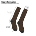 thumbnail image 5 of Daiia Sports Socks Brown Moroccan Trellis Printed Novelty Crew Socks for Men Women Knee High Socks Cotton Socks Soft & Breathable Support Unisex Socks, 5 of 9