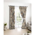 thumbnail image 3 of Orange Blue Ethnic Rustic Blackout Curtains for Bedroom/Living Room, Thermal Insulated Kitchen Curtains, Heritage Boho Southwestern Grommet Darkening Window Treatment Drapes 27.5"x39"x2, 3 of 8