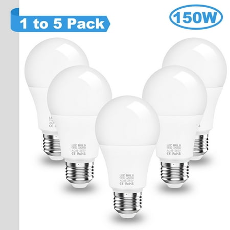 

LED Light Bulbs 50W 90W 150W Watt Equivalent Bright Cool Daylight E26 A19 A21