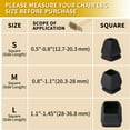thumbnail image 2 of 24 PCS Small Square Silicone Chair Leg Floor Protectors, Felt Furniture Pads, Bar Stool Leg Floor Protectors for Chairs, Chair Leg Caps Covers, Chair Sliders for Wood Floors, 2 of 10