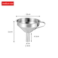 thumbnail image 6 of 5.1 Inch 304 Stainless Steel Kitchen Funnel with 200 Mesh Food Filter Strainer for Transferring Liquids,, 6 of 6