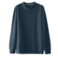 thumbnail image 2 of snilers Womens Long Sleeve Shirts Plus Size Waffle Knit Crewneck T-Shirt Fall Winter Casual Loose Layering Basic Tee Tops M-4XL, 2 of 9