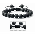 thumbnail image 3 of Pulsera Piedra Volcanica Ajustable Yoga Mandala Chakras Xtellar negro, 3 of 4