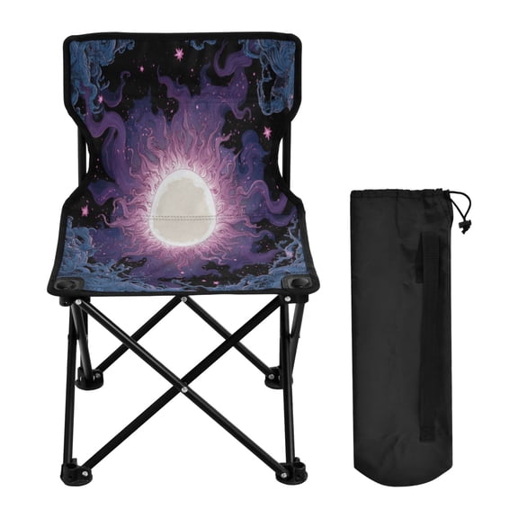 600D Oxford Camping Chair Portable Foldable Chair Supports 220 lbs for Picnic, Fishing, Backpacking Solar Vortex