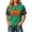 Green, variant on Shirt for Women Print Short Sleeve Crewneck T-Shirts Halloween Printed Tee Clothes