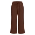 thumbnail image 2 of Lullu Girls Pants Kids Summer Casual Beach Loose Long Trousers with Pockets, Sizes 5-14, 2 of 8