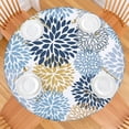 thumbnail image 2 of Lovely Bohemian Floral Round Tablecloth, Stretch Elastic Edge for Easy Dressing of 56 Inch Round Tables, Indoor Outdoor, 2 of 7