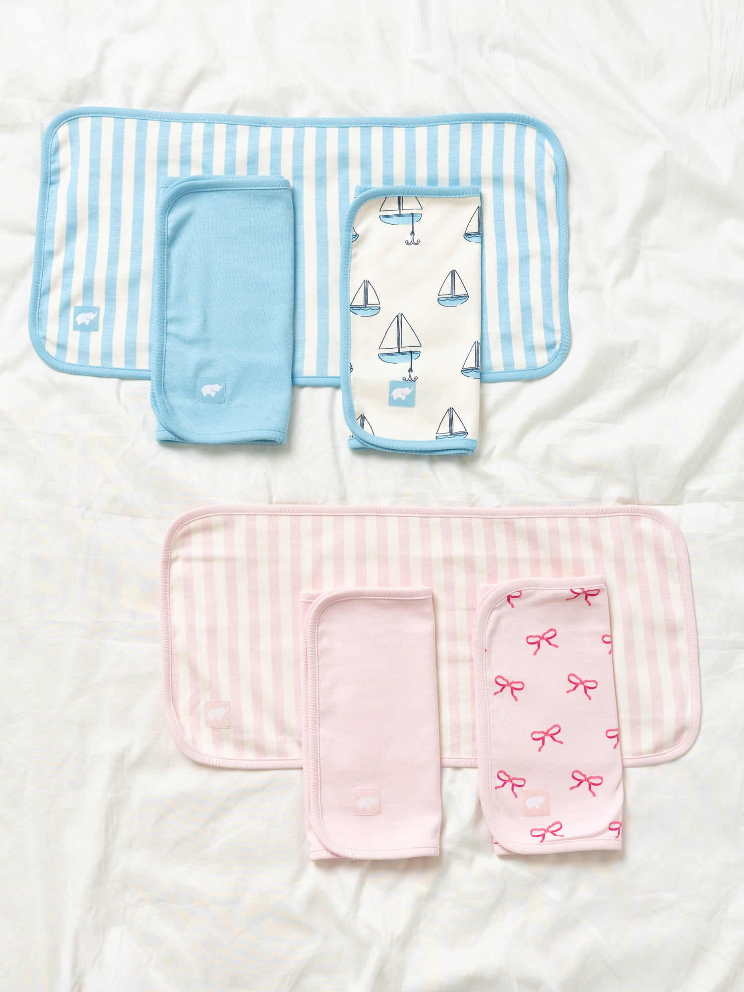 Monica + Andy Organic Cotton Baby Burp Cloth Set, GOTS Certified Soft & Absorbent Burp Cloths, 3-Pack