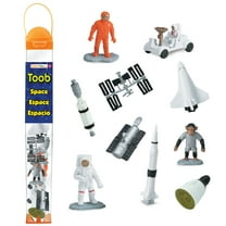 Safari Ltd. Space Exploration TOOB - 10 Mini Figurines: Astronauts, Space Chimp, Rockets, Spacecraft, Rover, Shuttle, Space Telescope, & Satellite - Educational Toys for Boys, Girls & Kids Ages 3 