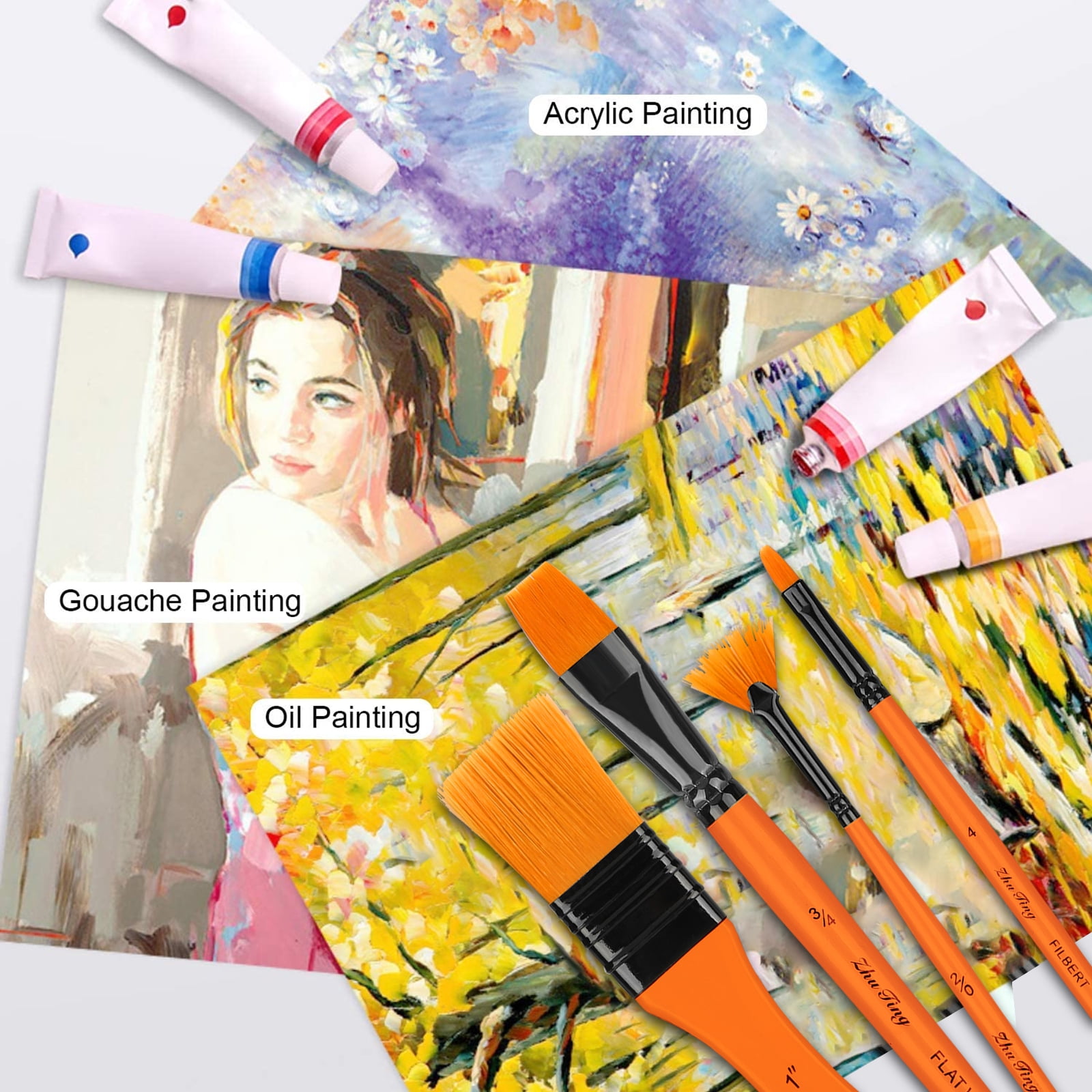 Art Secret S9 Watercolor Acrylic Oil Painting Brushes set – Artbiz