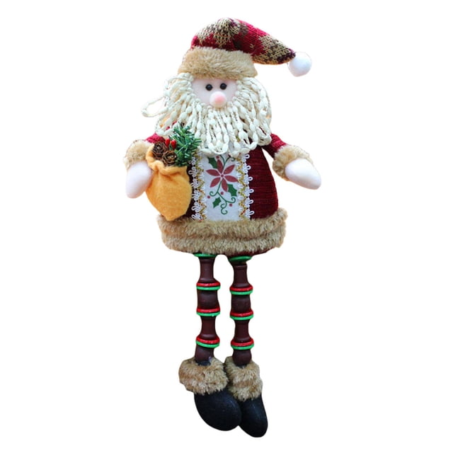 preciosos adornos navideños Muñeca sentada sobre de Festival Decoración para niños Colección de juguetes , Papá Noel Medio Gloria Alce de muñeco de nieve de Papá Noel