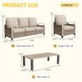 thumbnail image 3 of ELPOSUN 5-Seat Outdoor Patio Furniture Set - Modular Wicker Sectional Sofa & Thickened Cushions for Garden, Porch, Yard, and Poolside, 3 of 7
