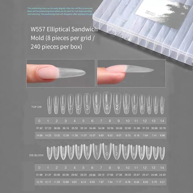 SharkTRUE High-Quality, Reusable Coffin Nail Extensions: Stylish, Easy & Compatible Manicure Set