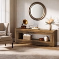 thumbnail image 2 of Tribesigns 63 in. Brown Rectangle Engineered Wood Console Table with Shelf, 2 of 13