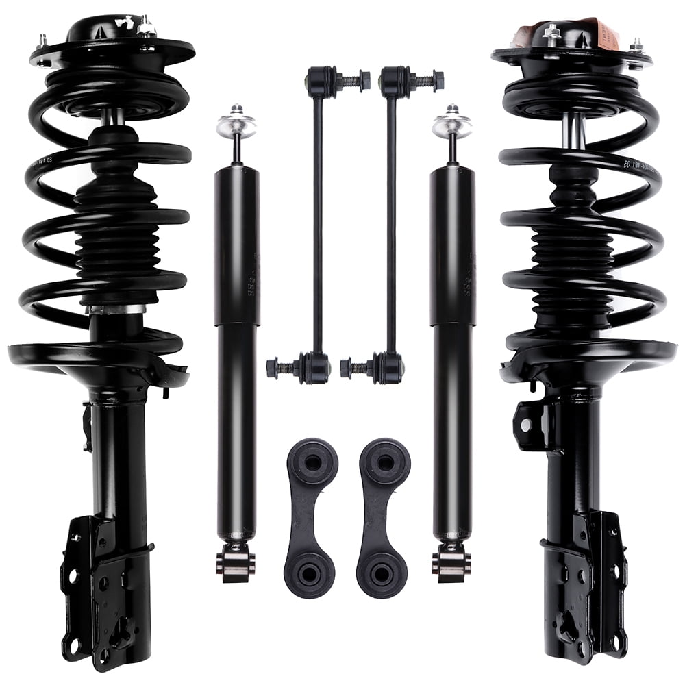 CCIYU Complete Suspension Kit Fits 2005 2006 2007 2008 2009 2010 for Pontiac G6 2007 2008 2009 for Saturn Aura Includes Front Strut Spring Assembly Rear shock absorber Stabilizer Bar Link Kit