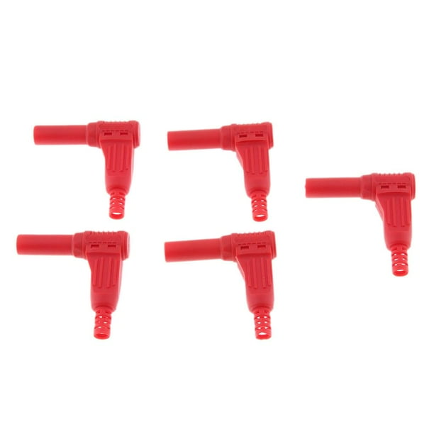 Chaqueta De Nylon Con Conector Banana De 4 Mm Para Multímetro M Resistente A X 5 Piezas rojo