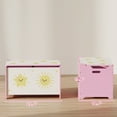 thumbnail image 6 of Sesslife Kids Toy Box for Boys Girls, Wood Kids Storage Organizer with Safety Hinged-Lid and Storage Bench, Cute Toy Chest for Living Room, Toddler Room, Bedroom, Aged 3+, Pink, 6 of 7