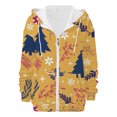thumbnail image 4 of NMMUED Christmas Hoodies for Women Zip Up Hoodie Womens Christmas Tops Oversized Zip Up Hoodie for Women Christmas Tops for Women Baggy Hoodie Christmas Gifts for Women Yellow S, 4 of 5