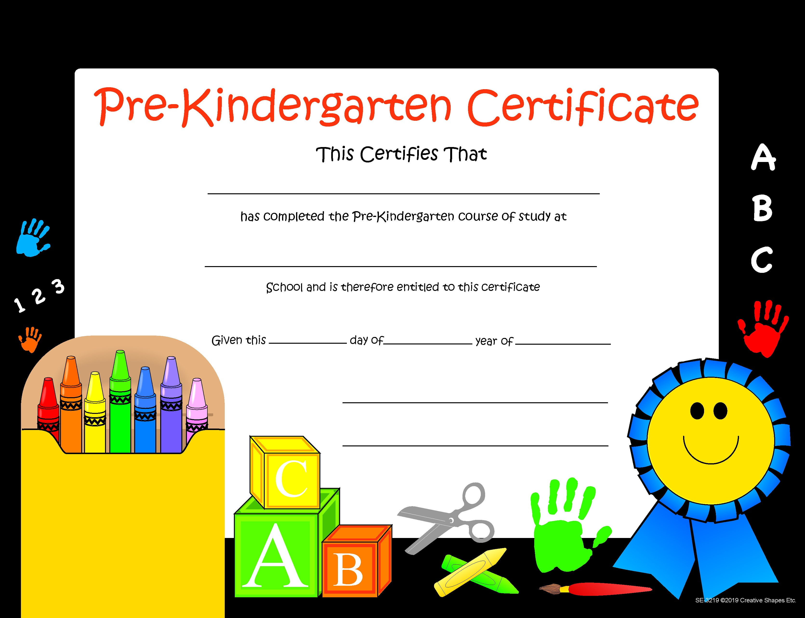 Recognition Certificate - Pre-K Certificate