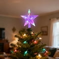 thumbnail image 7 of Christmas Tree Topper Star, Treetop Rustic Holiday Tree Toppers, Colorful Led Light Christmas Tree Decor for Christmas Holiday Home Fit for General Size Xmas Tree, 1 Pcs, 8.7x2.2", 7 of 7