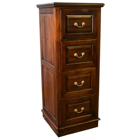 Crafters and Weavers Legacy 4 Drawer File Cabinet - Brown Walnut