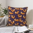 thumbnail image 6 of Susaid Stars and Fox Cute Print Velvet Throw Pillow Covers Home Art Deco Pillowcase Square Pillow Case Cushion Cover for Bed Sofa Living Room Car Indoor and Outdoor-20"x20", 6 of 8