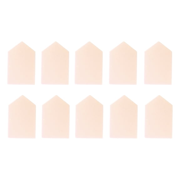 Unique Bargains 10 Pcs House Shape Face Makeup Sponge for Bedrooms Nude Hydrophilic Non-latex