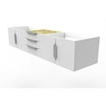thumbnail image 3 of Alpine 72" White Wood Floating Vanity Base/Brushed Nickel Handles, 3 of 6