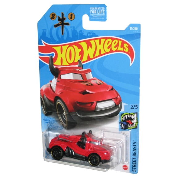 Hot Wheels Street Beasts 2/5 (2018) Red Steer Clear Toy Car 91/250