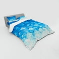thumbnail image 3 of Ambesonne Blue Bedding Set 3 Pcs, Mosaic Triangle Graphic, Twin, Pale Blue, 3 of 3