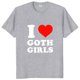 thumbnail image 1 of Camiseta I Love Goth para niñas ropa divertida de bromas de Humor para hombres camisetas suaves Unisex de algodón con cuello redondo talla europea, 1 of 6