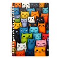 thumbnail image 2 of Cats Full Ring Binder Notebook Journey Note Diary College Ruled Spiral Notebook Study Loose Leaf Paper A5 60 Pages, 2 of 8