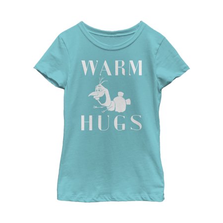 Girl s Frozen 2 Olaf Warm Hugs Graphic Tee Tahiti Blue Small