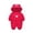 Red, variant on PureCasa Jumpsuit for Toddler Boys Girls Winter Warm Snowsuit Outwear Newborn Hooded Footed Romper Jumpsuit for 0-24 Months