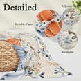 thumbnail image 4 of Orange Blue Pumpkins Fall Body Pillow Cover 20x54, Thanksgiving Vintage Eucalyptus Decorative Pillowcase with Zipper, Microfiber Pillow Protector, Soft Breathable Long Lumbar Pillowcases for Women, 4 of 9