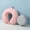 Pink A, variant on U-Shaped Travel Neck Pillow with Hood for Airplane Nap Privacy, Adjustable Support Cushion for Flights, Road Trips, Office and Train Rest