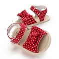 thumbnail image 7 of Hihipz Baby Girl'S Sandals Summer Open Toe Breathable Polka Dot Bow Lightweight Comfortable Flat Sandals US Size:5, 7 of 7