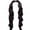 Black, variant on Desertasis wigs human hair glueless wigs human hair pre plucked pre cut wig for women High Short Hair Fiber Wig Parting Wavy Black Brazilian Temperature Curly Women wig Black One Size