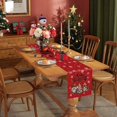 thumbnail image 2 of Christmas Gnomes Table Runner Red Snowflake Winter Decorations Glitter Xmas Holiday Kitchen Dining Merry Christmas Decor 13x90 inch, 2 of 5