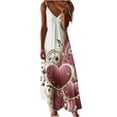 thumbnail image 2 of SMihono Robe Maxi Bohème d'Été pour Femmes Grande Taille Mode d'Été Imprimée Col en V Sans Manches Bretelles Robe Pull Robe de Plage, 2 of 4