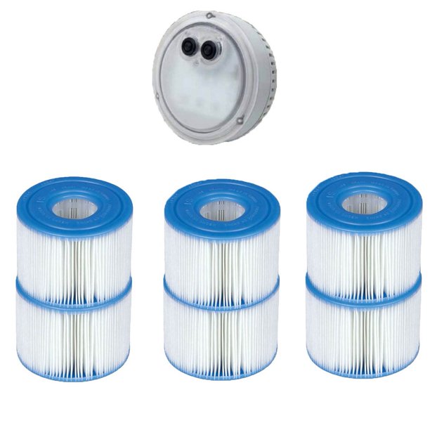 Intex PureSpa LED Spa Light + Type S1 Pool Filter Replacement Cartridge