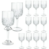 ZHURUININ 12oz Reusable  Wine Glasses，Transparent，12Pack