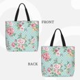 thumbnail image 3 of Vsdgher Vintage Floral print Tote Bag for Women Shoulder Bag with Zipper Large Shoulder Bag Handle Handbag Portable Washable for Travel, Work, 3 of 8