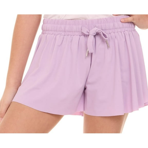Pink Angel Butterfly Girls’ Flowy Athletic Shorts with Phone Pocket Double Layered Design