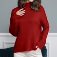 thumbnail image 3 of STETMN Women's Turtleneck Sweaters Knitted Long Sleeve Pullover Loose Chunky Fall Jumper Top, 3 of 3