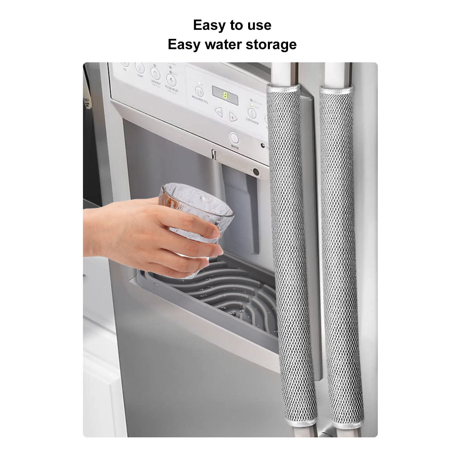Refrigerator Drip Catcher Tray, Reusable Silicone Refrigerator Water Drip Tray Catcher Anti Slip  For Household Use