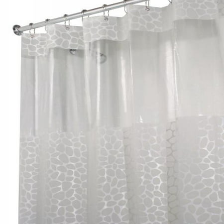 InterDesign Pebblz Shower Curtain, Frosted White, Long, 72Inch by 84Inch  Walmart.com