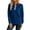 Blue, variant on LEBONYARD Women's Trendy Half Zipper Crew Neck Small Dough Twists Solid Colored Tops Casual Loose Warm Fit Long Sleeve Round Neck Winter Sweaters