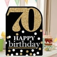 thumbnail image 2 of Big Dot of Happiness Adult 70th Birthday - Gold - Happy Birthday Giant Greeting Card - Big Shaped Jumborific Card, 2 of 7